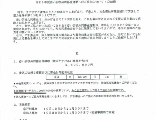 赤い羽根共同募金①町支会のお願い