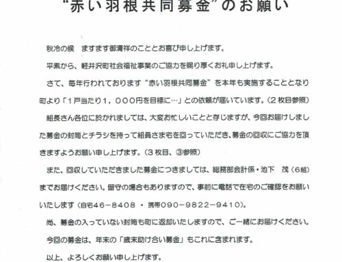 赤い羽根共同募金①今年もよろしく